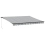 Toldo retráctil manual luz LED antracita y blanco 450x350 cm de , Toldos - Ref: Foro24-3215813, Precio: 502,99 €, Descuento: %