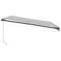 Toldo retráctil manual luz LED antracita y blanco 450x350 cm de , Toldos - Ref: Foro24-3215813, Precio: 502,99 €, Descuento: %