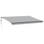 Toldo retráctil automático gris antracita y blanco 500x350 cm de , Toldos - Ref: Foro24-3215818, Precio: 568,20 €, Descuento: %