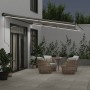 Retractable automatic awning in anthracite gray and white, 500x350 cm. by , Awnings - Ref: Foro24-3215818, Price: 590,46 €, D...