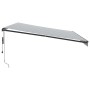 Retractable automatic awning in anthracite gray and white, 500x350 cm. by , Awnings - Ref: Foro24-3215818, Price: 590,46 €, D...