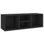 Black plywood shoe bench 105x35x35 cm by , Shoe racks and shoe organizers - Ref: Foro24-804464, Price: 51,96 €, Discount: %