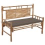 Garden bench with bamboo cushion 120 cm by , garden benches - Ref: Foro24-3063884, Price: 124,78 €, Discount: %