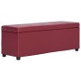 Bank with storage space 116 cm synthetic leather burgundy by , Benches for halls and storage - Ref: Foro24-281313, Price: 159...