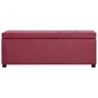 Bank with storage space 116 cm synthetic leather burgundy by , Benches for halls and storage - Ref: Foro24-281313, Price: 159...