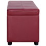 Bank with storage space 116 cm synthetic leather burgundy by , Benches for halls and storage - Ref: Foro24-281313, Price: 159...