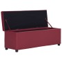 Bank with storage space 116 cm synthetic leather burgundy by , Benches for halls and storage - Ref: Foro24-281313, Price: 159...