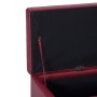 Bank with storage space 116 cm synthetic leather burgundy by , Benches for halls and storage - Ref: Foro24-281313, Price: 159...