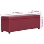 Bank with storage space 116 cm synthetic leather burgundy by , Benches for halls and storage - Ref: Foro24-281313, Price: 159...