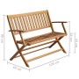 Solid acacia wood garden bench with cushion, 120 cm by , garden benches - Ref: Foro24-3064248, Price: 124,99 €, Discount: %