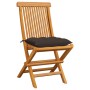 Garden chairs 6 pcs solid teak wood and taupe gray cushions by , Garden chairs - Ref: Foro24-3065613, Price: 369,80 €, Discou...