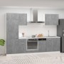 Küchenmöbel-Set 7-teilig aus grauem Beton-Ingenieurholz von , Küchenschränke - Ref: Foro24-3067635, Preis: 548,67 €, Rabatt: %