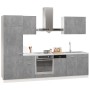 Juego muebles de cocina 7 pzas madera ingeniería gris hormigón de , Armarios de cocina - Ref: Foro24-3067635, Precio: 548,67 ...