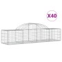 Gabion baskets 40 units, arched shape, iron, 200x50x40/60 cm. by , Pots and planters - Ref: Foro24-3146275, Price: 2,00 €, Di...