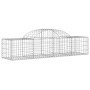 Gabion baskets 40 units, arched shape, iron, 200x50x40/60 cm. by , Pots and planters - Ref: Foro24-3146275, Price: 2,00 €, Di...