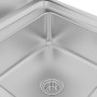 Professional stainless steel kitchen sink 60x60x96 cm by vidaXL, Restoration - Ref: Foro24-147227, Price: 253,99 €, Discount: %