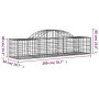 Gabion baskets 40 units, arched shape, iron, 200x50x40/60 cm. by , Pots and planters - Ref: Foro24-3146275, Price: 2,00 €, Di...