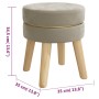 Hocker redondo gris oscuro terciopelo de , Taburetes y sillas plegables - Ref: Foro24-340271, Precio: 32,99 €, Descuento: %