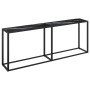 Mesa consola vidrio templado mármol negro 200x35x75,5 cm de , Mesas auxiliares - Ref: Foro24-331689, Precio: 97,78 €, Descuen...