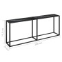 Mesa consola vidrio templado mármol negro 200x35x75,5 cm de , Mesas auxiliares - Ref: Foro24-331689, Precio: 97,78 €, Descuen...