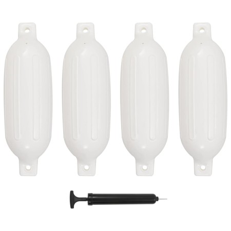 Parachoques para barco 4 unidades PVC blanco 58,5x16,5 cm de , Atracada y anclaje - Ref: Foro24-92386, Precio: 65,95 €, Descu...