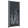 Puerta de jardín acero gris antracita diseño hierba 105x205 cm de , Puertas de jardín - Ref: Foro24-153171, Precio: 415,34 €,...