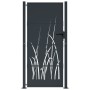 Puerta de jardín acero gris antracita diseño hierba 105x205 cm de , Puertas de jardín - Ref: Foro24-153171, Precio: 415,34 €,...