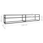 TV stand made of tempered glass in white marble color, 220x40x40.5 cm by , TV Furniture - Ref: Foro24-331732, Price: 146,95 €...