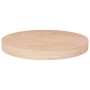 Round oak wood table top untreated surface Ø30x4 cm by , Table tops - Ref: Foro24-342907, Price: 26,40 €, Discount: %