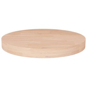 Round oak wood table top untreated surface Ø30x4 cm by , Table tops - Ref: Foro24-342907, Price: 25,99 €, Discount: %