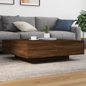 Engineered wood brown oak coffee table 100x100x31 cm by , Coffee table - Ref: Foro24-836601, Price: 97,68 €, Discount: %