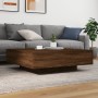 Engineered wood brown oak coffee table 100x100x31 cm by , Coffee table - Ref: Foro24-836601, Price: 112,55 €, Discount: %