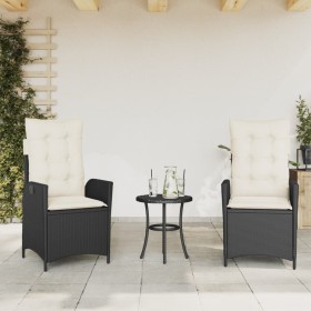 Reclining garden armchairs with 2 black synthetic rattan cushions by , Garden chairs - Ref: Foro24-365264, Price: 237,99 €, D...