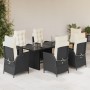 7-piece garden dining set with black synthetic rattan cushions by , Garden sets - Ref: Foro24-3213112, Price: 873,91 €, Disco...