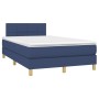 Boxspringbett mit Matratze und LED-Lichtern, blauer Stoff, 120x190 cm. von , Betten und Lattenroste - Ref: Foro24-3270094, Pr...