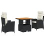 Set comedor de jardín 3 pzas con cojines ratán sintético negro de , Conjuntos de jardín - Ref: Foro24-3277433, Precio: 332,99...