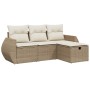 Garden sofa set with 4-piece synthetic rattan beige cushions by , Garden sets - Ref: Foro24-3264064, Price: 391,59 €, Discoun...