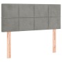 Cama box spring colchón y LED terciopelo gris claro 120x190 cm de , Camas y somieres - Ref: Foro24-3270153, Precio: 385,59 €,...