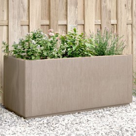 Jardinera PP marrón claro 80x36x35 cm de , Maceteros y jardineras - Ref: Foro24-368778, Precio: 69,99 €, Descuento: %