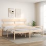 Cama de matrimonio para personas mayores cabecero madera maciza de vidaXL, Camas y somieres - Ref: Foro24-3195366, Precio: 18...