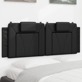 Padded black synthetic leather headboard 140 cm by , Headboards and footboards - Ref: Foro24-374790, Price: 45,19 €, Discount: %