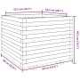 Massive Holzblumenkasten aus Kiefer 60x60x49,5 cm von , Töpfe und Pflanzgefäße - Ref: Foro24-3282519, Preis: 131,33 €, Rabatt: %