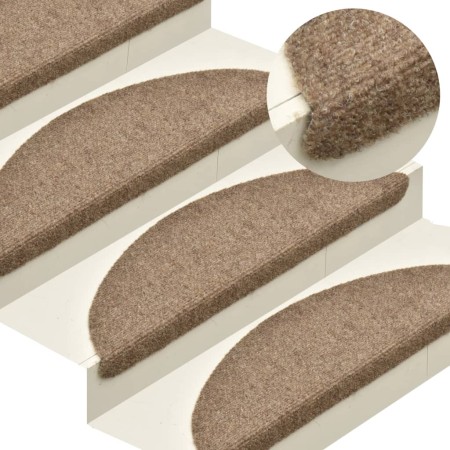 Self-adhesive stair mat 15 pcs 65x21x4 cm brown by vidaXL, Stair mats - Ref: Foro24-322355, Price: 42,68 €, Discount: %