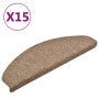 Self-adhesive stair mat 15 pcs 65x21x4 cm brown by vidaXL, Stair mats - Ref: Foro24-322355, Price: 42,68 €, Discount: %