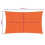 Rectangular HDPE orange shade sail 160 g/m² 3x6m by , Umbrellas - Ref: Foro24-311680, Price: 41,26 €, Discount: %