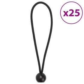 Elastic strings with balls 25 units 21 x 0.5 cm by , Tent Accessories - Ref: Foro24-4008138, Price: 15,69 €, Discount: %