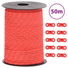 Wind rope with reflective strips and tensioners 50 m 3 mm by , Tent Accessories - Ref: Foro24-4008119, Price: 13,99 €, Discou...