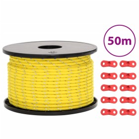 Wind rope with reflective strips and tensioners 50 m 5 mm by , Tent Accessories - Ref: Foro24-4008131, Price: 15,99 €, Discou...