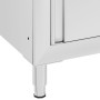 Commercial work table stainless steel furniture 60x60x96 cm by vidaXL, Restoration - Ref: Foro24-147229, Price: 189,14 €, Dis...