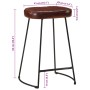 Bar stools 2 units dark brown 41x29x62 cm by , Kitchen stools - Ref: Foro24-358924, Price: 102,99 €, Discount: %